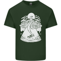 Alien Octopus Kraken Cthulhu Cow UFO Mens Cotton T-Shirt Tee Top Forest Green