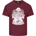 Alien Octopus Kraken Cthulhu Cow UFO Mens Cotton T-Shirt Tee Top Maroon