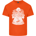Alien Octopus Kraken Cthulhu Cow UFO Mens Cotton T-Shirt Tee Top Orange