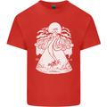 Alien Octopus Kraken Cthulhu Cow UFO Mens Cotton T-Shirt Tee Top Red