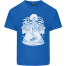 Alien Octopus Kraken Cthulhu Cow UFO Mens Cotton T-Shirt Tee Top Royal Blue