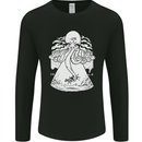 Alien Octopus Kraken Cthulhu Cow UFO Mens Long Sleeve T-Shirt Black