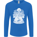 Alien Octopus Kraken Cthulhu Cow UFO Mens Long Sleeve T-Shirt Royal Blue