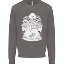 Alien Octopus Kraken Cthulhu Cow UFO Mens Sweatshirt Jumper Charcoal