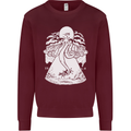 Alien Octopus Kraken Cthulhu Cow UFO Mens Sweatshirt Jumper Maroon