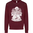 Alien Octopus Kraken Cthulhu Cow UFO Mens Sweatshirt Jumper Maroon