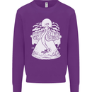 Alien Octopus Kraken Cthulhu Cow UFO Mens Sweatshirt Jumper Purple