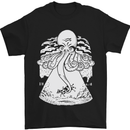 Alien Octopus Kraken Cthulhu Cow UFO Mens T-Shirt 100% Cotton Black