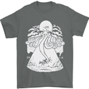 Alien Octopus Kraken Cthulhu Cow UFO Mens T-Shirt 100% Cotton Charcoal