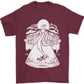Alien Octopus Kraken Cthulhu Cow UFO Mens T-Shirt 100% Cotton Maroon