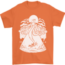 Alien Octopus Kraken Cthulhu Cow UFO Mens T-Shirt 100% Cotton Orange