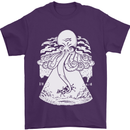 Alien Octopus Kraken Cthulhu Cow UFO Mens T-Shirt 100% Cotton Purple