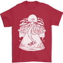 Alien Octopus Kraken Cthulhu Cow UFO Mens T-Shirt 100% Cotton Red