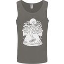 Alien Octopus Kraken Cthulhu Cow UFO Mens Vest Tank Top Charcoal