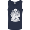 Alien Octopus Kraken Cthulhu Cow UFO Mens Vest Tank Top Navy Blue