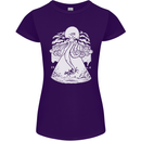 Alien Octopus Kraken Cthulhu Cow UFO Womens Petite Cut T-Shirt Purple