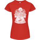 Alien Octopus Kraken Cthulhu Cow UFO Womens Petite Cut T-Shirt Red