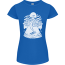 Alien Octopus Kraken Cthulhu Cow UFO Womens Petite Cut T-Shirt Royal Blue