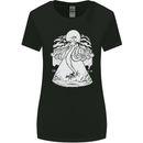 Alien Octopus Kraken Cthulhu Cow UFO Womens Wider Cut T-Shirt Black