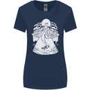 Alien Octopus Kraken Cthulhu Cow UFO Womens Wider Cut T-Shirt Navy Blue