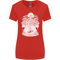 Alien Octopus Kraken Cthulhu Cow UFO Womens Wider Cut T-Shirt Red