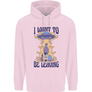 Alien UFO I Want to Be Leaving Childrens Kids Hoodie Light Pink