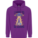 Alien UFO I Want to Be Leaving Childrens Kids Hoodie Purple
