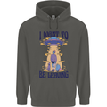 Alien UFO I Want to Be Leaving Childrens Kids Hoodie Storm Grey