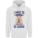 Alien UFO I Want to Be Leaving Childrens Kids Hoodie White