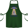 Alien UFO I Want to Be Leaving Cotton Apron 100% Organic Forest Green