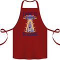 Alien UFO I Want to Be Leaving Cotton Apron 100% Organic Maroon