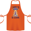 Alien UFO I Want to Be Leaving Cotton Apron 100% Organic Orange