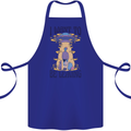 Alien UFO I Want to Be Leaving Cotton Apron 100% Organic Royal Blue