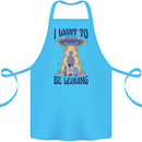 Alien UFO I Want to Be Leaving Cotton Apron 100% Organic Turquoise