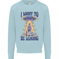Alien UFO I Want to Be Leaving Kids Sweatshirt Jumper Light Blue