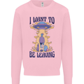 Alien UFO I Want to Be Leaving Kids Sweatshirt Jumper Light Pink