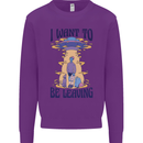 Alien UFO I Want to Be Leaving Kids Sweatshirt Jumper Purple