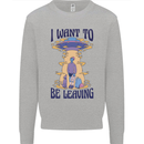 Alien UFO I Want to Be Leaving Kids Sweatshirt Jumper Sports Grey