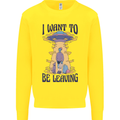 Alien UFO I Want to Be Leaving Kids Sweatshirt Jumper Yellow