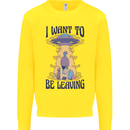 Alien UFO I Want to Be Leaving Kids Sweatshirt Jumper Yellow