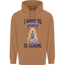 Alien UFO I Want to Be Leaving Mens 80% Cotton Hoodie Caramel Latte
