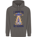 Alien UFO I Want to Be Leaving Mens 80% Cotton Hoodie Charcoal