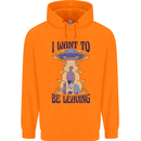 Alien UFO I Want to Be Leaving Mens 80% Cotton Hoodie Orange