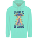 Alien UFO I Want to Be Leaving Mens 80% Cotton Hoodie Peppermint