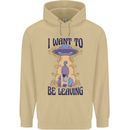 Alien UFO I Want to Be Leaving Mens 80% Cotton Hoodie Sand