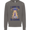 Alien UFO I Want to Be Leaving Mens Sweatshirt Jumper Charcoal