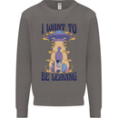 Alien UFO I Want to Be Leaving Mens Sweatshirt Jumper Charcoal