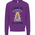 Alien UFO I Want to Be Leaving Mens Sweatshirt Jumper Purple