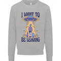 Alien UFO I Want to Be Leaving Mens Sweatshirt Jumper Sports Grey