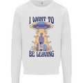 Alien UFO I Want to Be Leaving Mens Sweatshirt Jumper White